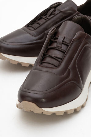 DERİCLUB Erkek Kalın Taban Comfort Casual Ayakkabı Gerçek Deri CR 2570 KAHVERENGİ