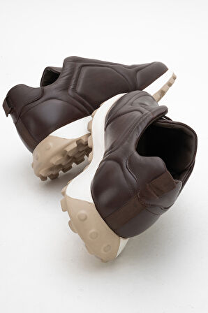 DERİCLUB Erkek Kalın Taban Comfort Casual Ayakkabı Gerçek Deri CR 2570 KAHVERENGİ