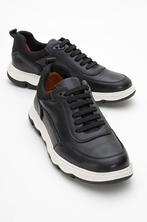 DERİCLUB Erkek Rahat Taban Comfort Casual Ayakkabı Gerçek Deri FR 252290 SİYAH