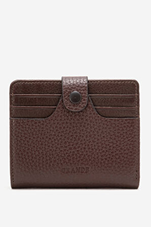 GD 1505 Gerçek Deri Kartlıklı Çıtçıt Kapama Erkek Cüzdan KAHVERENGİ