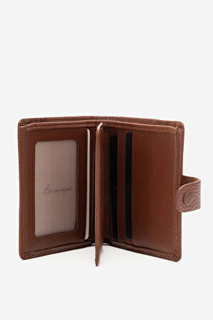 GD 1505 Gerçek Deri Kartlıklı Çıtçıt Kapama Erkek Cüzdan TABA