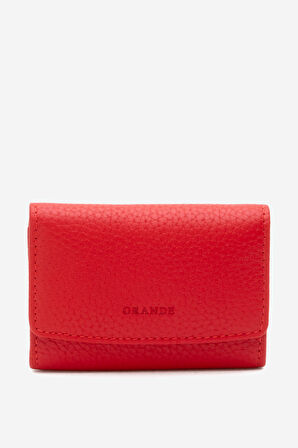 GD 841 Gerçek Deri Kartlık KIRMIZI