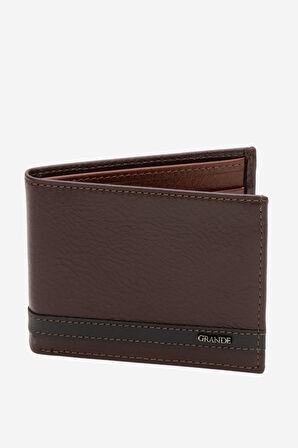 GD 708 Gerçek Deri Erkek Cüzdan KAHVE/TABA