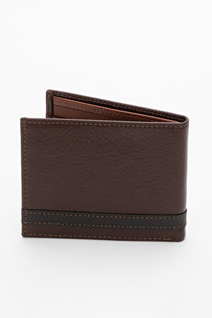 GD 708 Gerçek Deri Erkek Cüzdan KAHVE/TABA