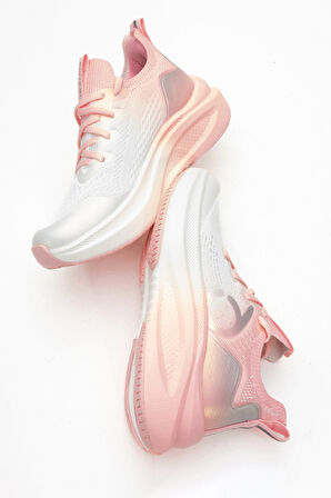 HUMTTO Kadın Kalın Taban Fileli Comfort Sneaker MC 21429 PEMBE