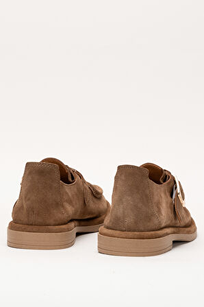 DERİCLUB Kadın Comfort Casual Ayakkabı Gerçek Deri RC 40228 TÜTÜN