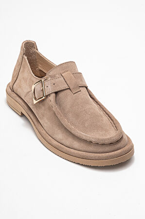 DERİCLUB Kadın Comfort Casual Ayakkabı Gerçek Deri RC 40228 BEJ