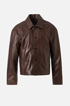 DERİCLUB Kelvin Erkek Gerçek Deri Ceket FINDIK