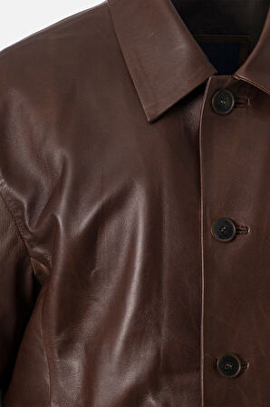 DERİCLUB Kelvin Erkek Gerçek Deri Ceket FINDIK