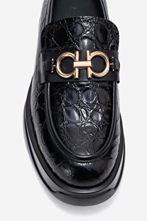 DERİCLUB Erkek Tokalı Loafer Ayakkabı Gerçek Deri MC 22495 SİYAH