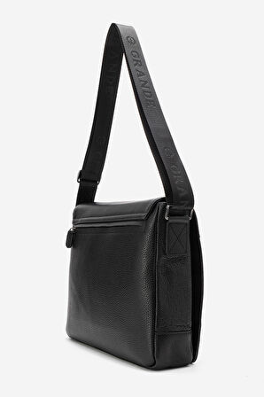 GD 4253  Hakiki Deri Evrak Çantası SİYAH