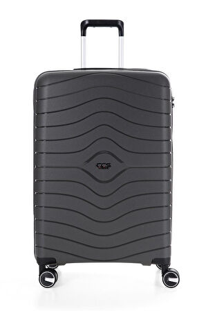 ÇÇS 5242 Polipropilen Körüklü Büyük Boy Valiz ANTRASİT