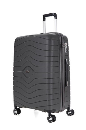 ÇÇS 5242 Polipropilen Körüklü Büyük Boy Valiz ANTRASİT