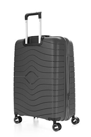 ÇÇS 5242 Polipropilen Körüklü Büyük Boy Valiz ANTRASİT