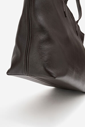 DERİCLUB Majoste Kadın Omuz Çantası KAHVERENGİ