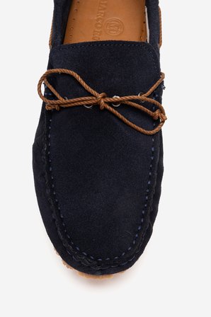 Erkek Bağcıklı Loafer Ayakkabı Gerçek Deri MC 7342 LACİVERT