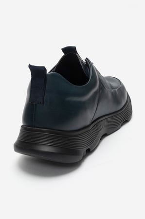 Erkek Kalın Taban Comfort Casual Ayakkabı Gerçek Deri CR 2868 LACİVERT 