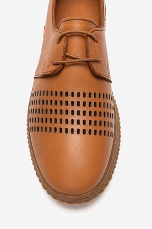 Kadın Comfort Günlük Loafer Ayakkabı Gerçek Deri PN 2087 TABA