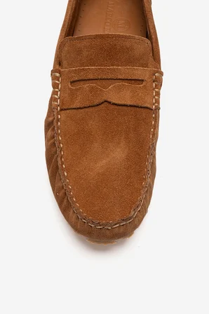 Erkek Loafer Ayakkabı Gerçek Deri MC 7341 TABA