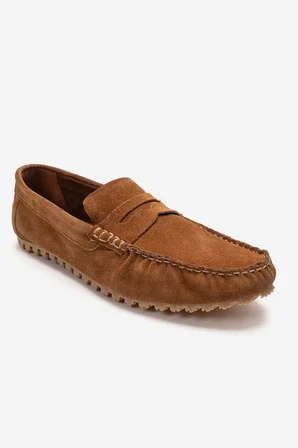 Erkek Loafer Ayakkabı Gerçek Deri MC 7341 TABA