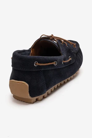 Erkek Bağcıklı Loafer Ayakkabı Gerçek Deri MC 7343 LACİVERT