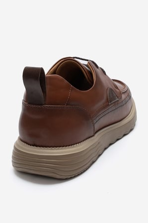 Erkek Kalın Taban Comfort Casual Ayakkabı Gerçek Deri CR 2896 TABA 
