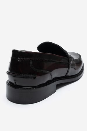DERİCLUB Erkek Klasik Rugan Deri Loafer Gerçek Deri CR 2655 BORDO 