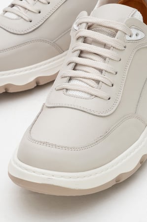 Erkek Rahat Taban Comfort Casual Ayakkabı Gerçek Deri FR 252290 BEJ