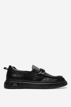 Erkek Düz Taban Loafer Ayakkabı Gerçek Deri CR 2996 SİYAH 