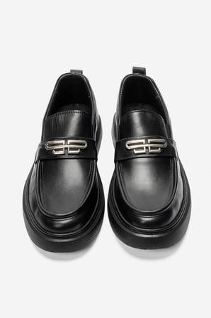 Erkek Düz Taban Loafer Ayakkabı Gerçek Deri CR 2996 SİYAH 