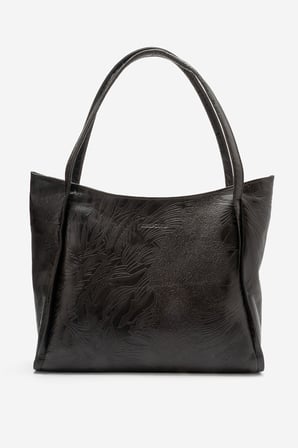DERİCLUB Nova Kadın Çift Saplı Shopper Çanta Gerçek Deri KOYU KAHVERENGİ 