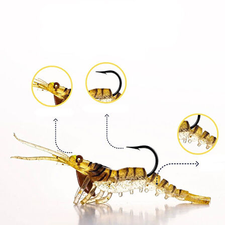 Caretta Sakura Shrimp Chibi 50mm 3,7gr Silikon Karides E 027