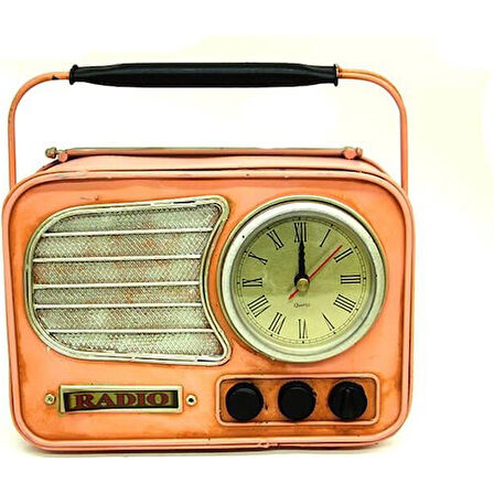 Himarry Dekoratif Metal Radyo Saat Masa Saati Vintage Ev Ofis Hediyelik