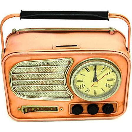 Himarry Dekoratif Metal Radyo Saat Masa Saati Vintage Ev Ofis Hediyelik