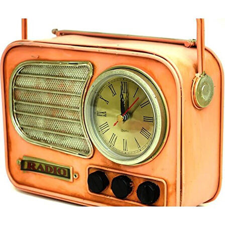 Himarry Dekoratif Metal Radyo Saat Masa Saati Vintage Ev Ofis Hediyelik