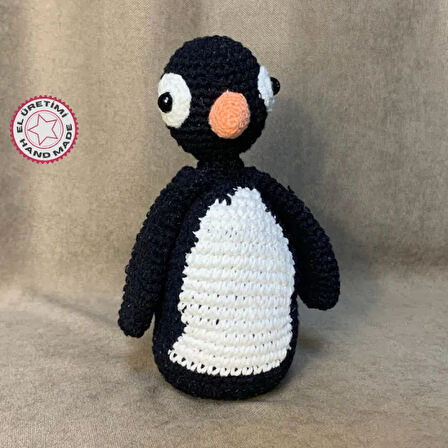 Uretti - Fatma 5285 - El Örgüsü Amigurumi Sevimli Penguen - 11 x 19 cm