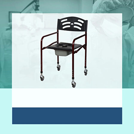 RKL3210 KATLANIR KLOZETLİ SANDALYE TEKERLEKLİ SATANDART KAPAKLI