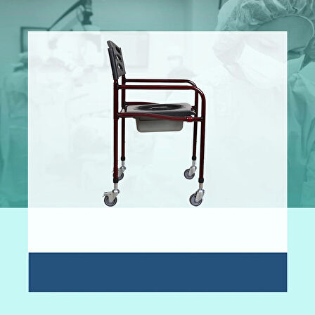 RKL3210 KATLANIR KLOZETLİ SANDALYE TEKERLEKLİ SATANDART KAPAKLI