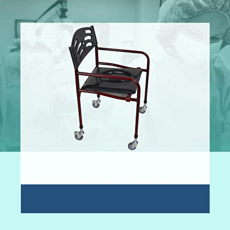 RKL3210 KATLANIR KLOZETLİ SANDALYE TEKERLEKLİ SATANDART KAPAKLI