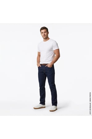 505® regular fit likralı esnek kumaş klasik Erkek Jean Pantolon--düz lacivert-- Lacivert05 / 32/32