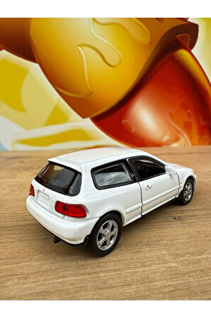 Honda Civic Eg6 1/36 Ölçek Diecast Metal Model Araba Oyunca Araba Honda Cıvıc Model Diecast Araba