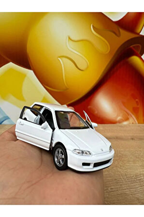 Honda Civic Eg6 1/36 Ölçek Diecast Metal Model Araba Oyunca Araba Honda Cıvıc Model Diecast Araba
