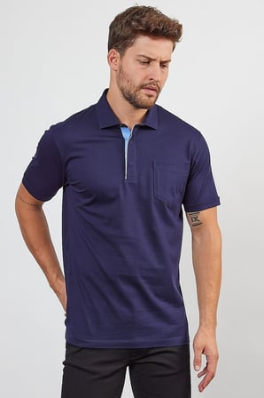 Erkek Basic Cepli Çıtçıtlı Dar Kahverengi Polo Yaka Tişört