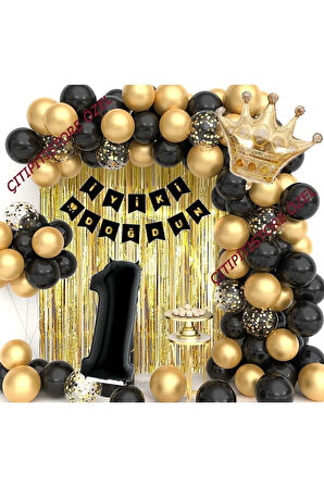 Düvenci Ticaret 1 Yaş Balon Zinciri Doğum Günü Seti Iyi Ki Doğdun -2-en Yeni Haliyle