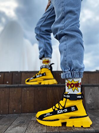 Erkek Zr-x700 Tarz Sarı Renk Spor Ayakkabı