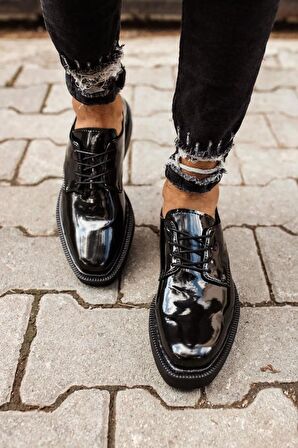 Chekich CH001 Rugan Siyah Taban Erkek Ayakkabı SİYAH