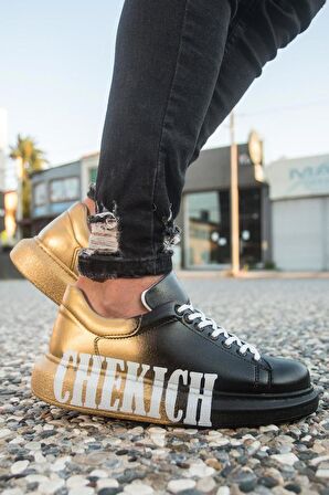 Chekich CH254 BT Erkek Ayakkabı 438 SİYAH / SARI CHEKICH