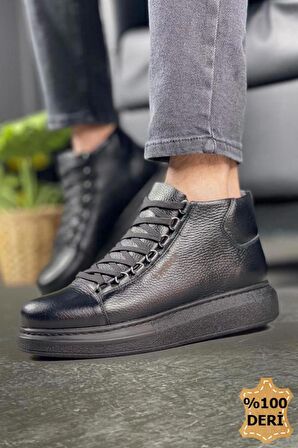Chekich CH258 ST Hakiki Deri Erkek Bot SIYAH