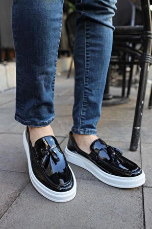 Chekich CH127 Rugan BT Erkek Ayakkabı SIYAH