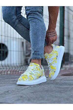 Sarı Cok Boyalı Erkek Casual Ayakkabı WG501